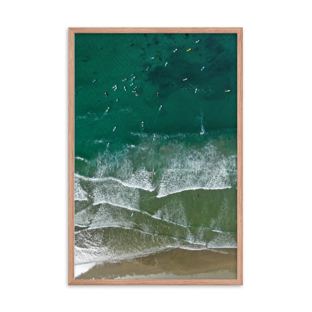 Surfing The Shores Framed poster