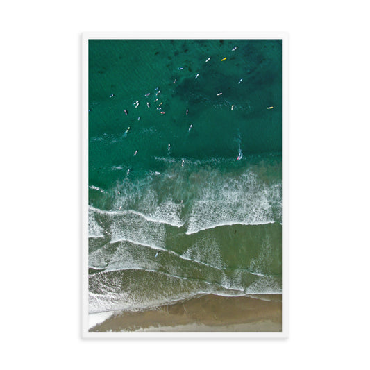 Surfing The Shores Framed poster